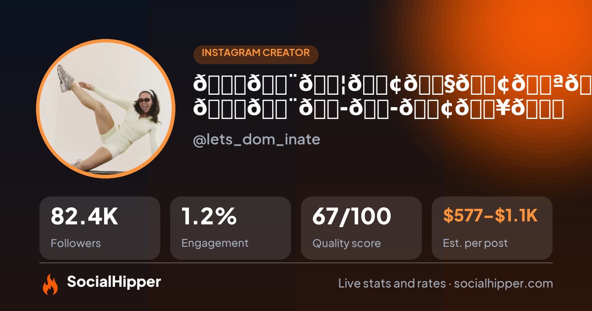 𝐃𝐨𝐦𝐢𝐧𝐢𝐪𝐮𝐞 𝐒𝐨𝐭𝐭𝐢𝐥𝐞 Instagram stats on SocialHipper