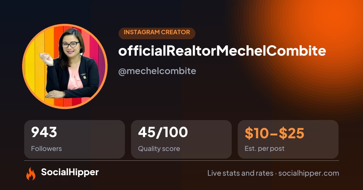 officialRealtorMechelCombite Instagram stats on SocialHipper