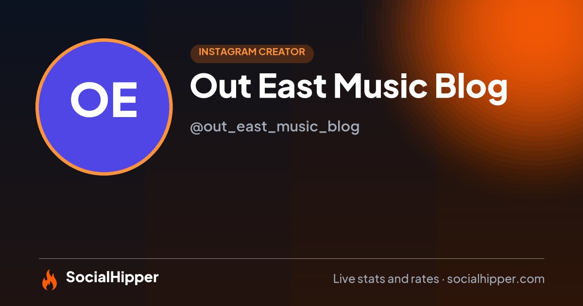 Out East Music Blog Instagram stats on SocialHipper