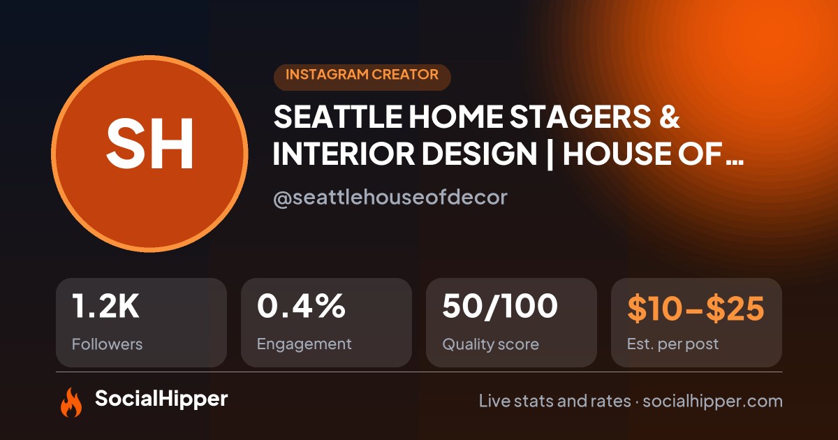 SEATTLE HOME STAGERS & INTERIOR DESIGN | HOUSE OF DECOR Instagram stats on SocialHipper