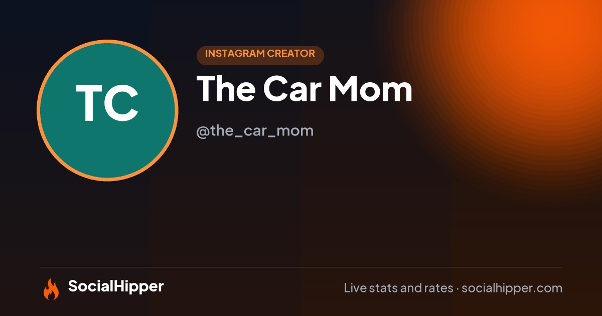 The Car Mom Instagram stats on SocialHipper