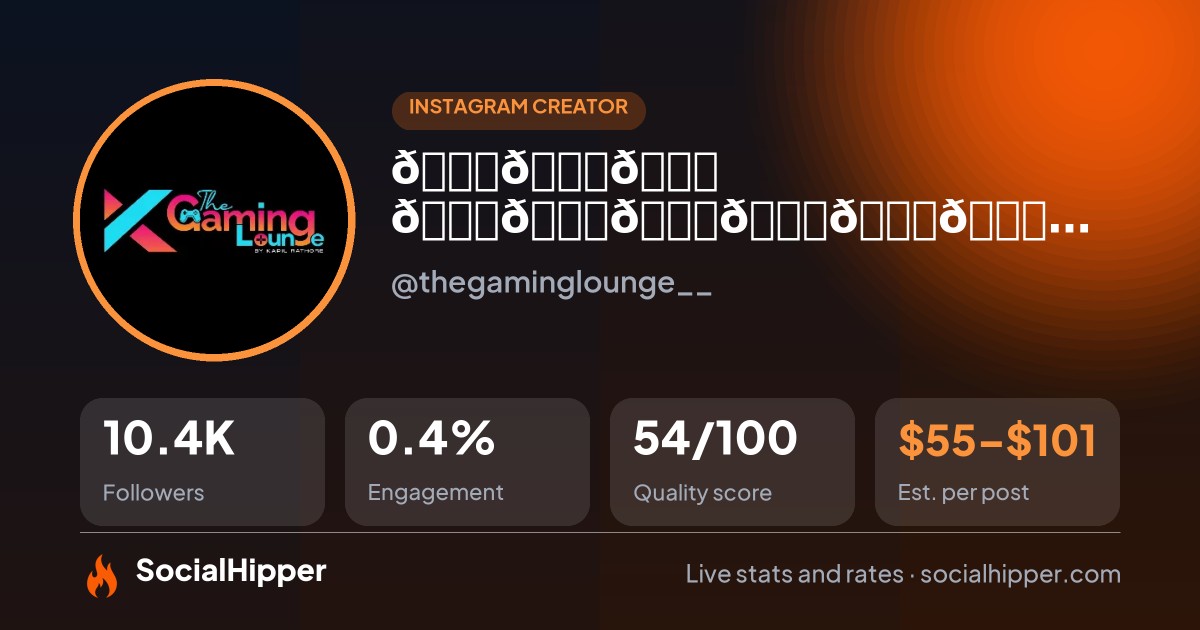 𝐓𝐇𝐄 𝐆𝐀𝐌𝐈𝐍𝐆 𝐋𝐎𝐔𝐍𝐆𝐄 by Kapil Rathore Instagram stats on SocialHipper
