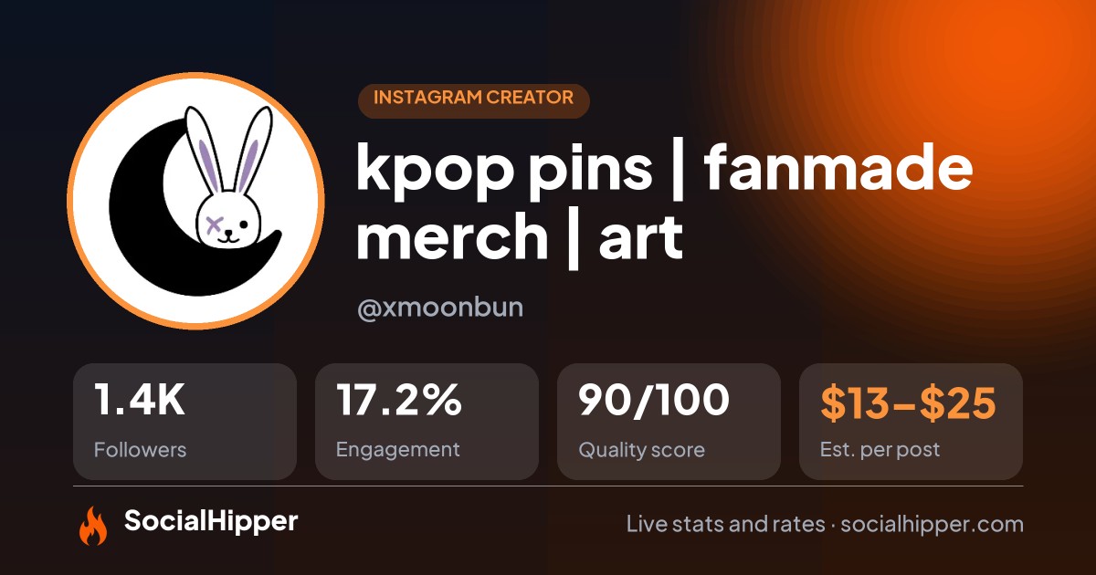 kpop pins | fanmade merch | art Instagram stats on SocialHipper