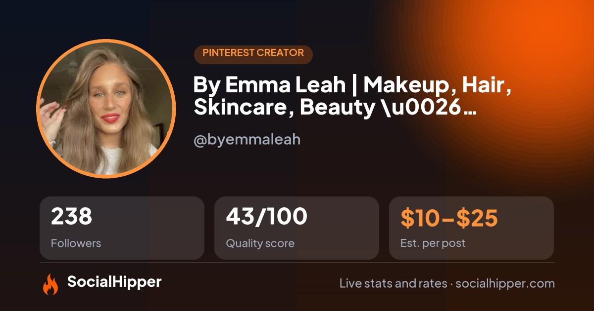 By Emma Leah | Makeup, Hair, Skincare, Beauty \u0026 Lifestyle Blogger Pinterest stats on SocialHipper
