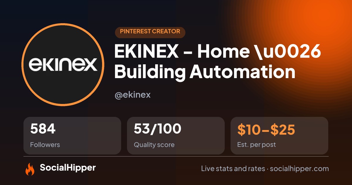 EKINEX - Home \u0026 Building Automation Pinterest stats on SocialHipper