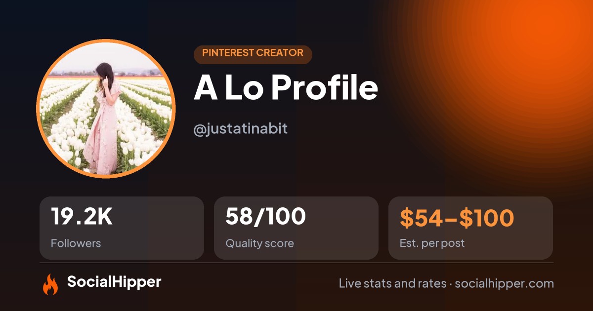 Michelle Carter Pinterest stats on SocialHipper