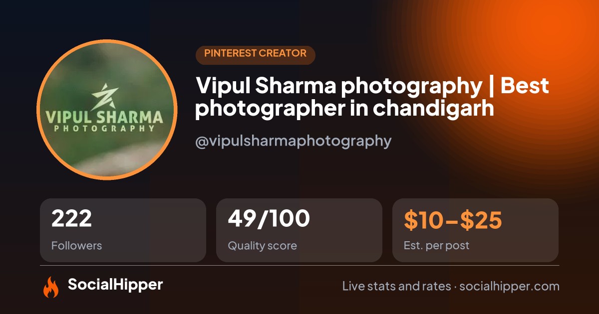 Vipul Sharma photography | Best photographer in chandigarh Pinterest stats on SocialHipper