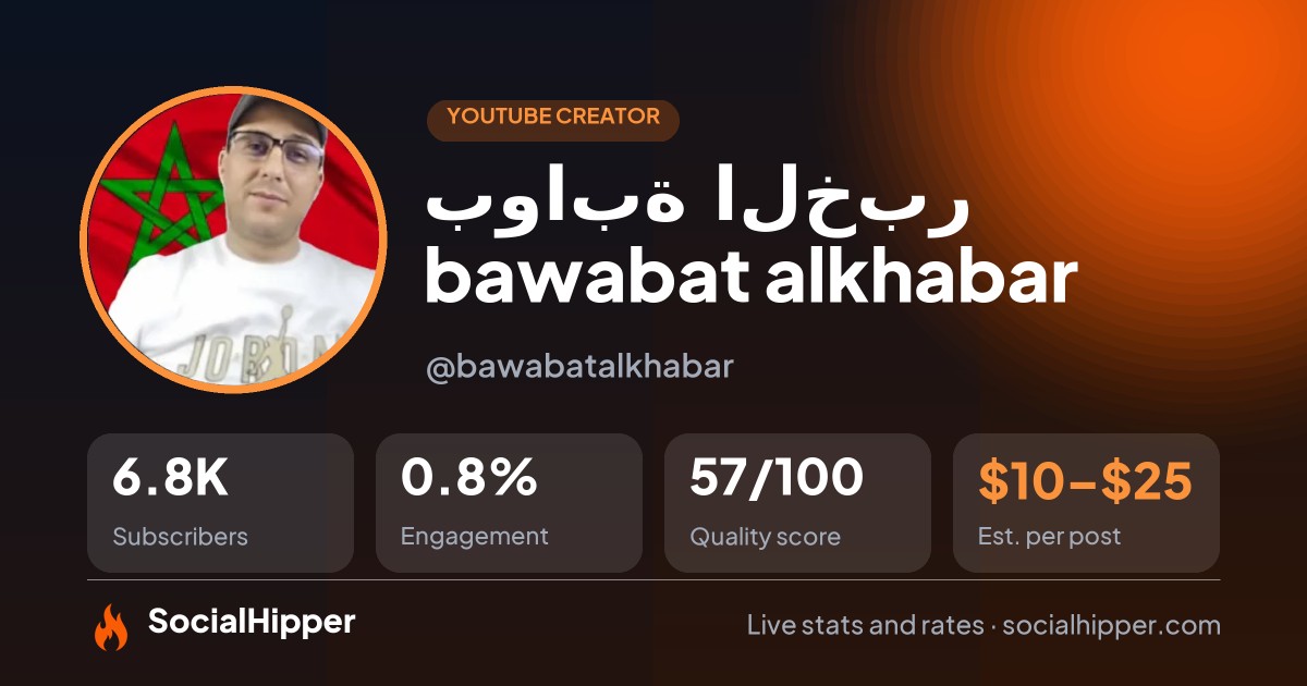 بوابة الخبر bawabat alkhabar YouTube stats on SocialHipper